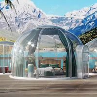 Tente transparente extérieure de luxe en polycarbonate minuscule dôme étanche étoile à bulles