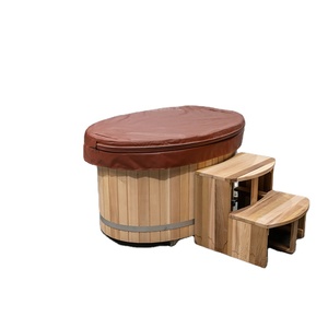 Smartmak Baril <span class=keywords><strong>en</strong></span> <span class=keywords><strong>bois</strong></span> baignoire à glace pour usage domestique usage extérieur baril de baignoire de sport pour refroidisseur à glace baril de refroidisseur d'eau - Product Image 1