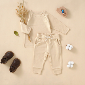 Ensembles <span class=keywords><strong>de</strong></span> pyjamas à manches longues pour bébés nouveau-nés Printemps Automne Vêtements en <span class=keywords><strong>tricot</strong></span> pour enfants <span class=keywords><strong>Tenues</strong></span> pour garçons et filles - Product Image 4
