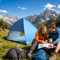 Tente de plage portable XL Pop-up, abri solaire UV50, installation automatique, parasol pour le camping, la randonnée, le pique-nique, avec sac