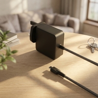 Adaptateur secteur 65W avec câble tressé en nylon Chargeur universel USB-C pour ordinateur portable avec technologie GAN-TECH pour ordinateur portable/notebook