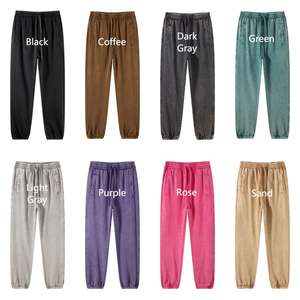 Ensemble sweat-shirt et pantalon de survêtement en coton 100% 350GSM, lavage à l'acide |   Ensemble sweat-shirt à col rond et pantalon de jogging en molleton français à épaules tombantes surdimensionné - Product Image 3