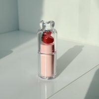 Tubos Vacíos para Brillo Labial de 4 ml con Diseño de Fresa, Pincel Grande, Logotipo Personalizado, Pared Gruesa, Envase con Tapa de Fruta, Gran Venta