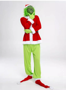 Conjunto <span class=keywords><strong>de</strong></span> Disfraz Cosplay del <span class=keywords><strong>Grinch</strong></span>, <span class=keywords><strong>Traje</strong></span> <span class=keywords><strong>de</strong></span> Poliéster para Adulto con Máscara, Atuendo <span class=keywords><strong>de</strong></span> Pelo Verde para Fiestas <span class=keywords><strong>de</strong></span> Navidad y Festividades - Product Image 3