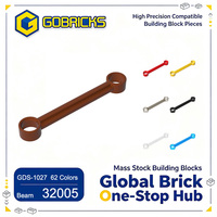 Bloques de Construcción Gobricks GDS-1027, Piezas de Repuesto para Maquinaria de Ingeniería MOC, Conectores 32005, Enlace 1X6 con Tope