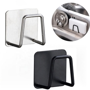 Escurridor de Fregadero de Acero Inoxidable, Soporte <span class=keywords><strong>para</strong></span> Esponjas de Cocina, Gancho Autoadhesivo, Organizador de Trapos de Cocina - Product Image 1
