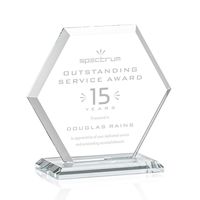 Plaques de remise de prix transparentes, octogone biseauté, acrylique, Jade, trophée, prix d'école, plastique gravé personnalisé, Port, trophée