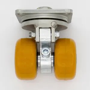 SS Self-balancing Twin Casters Wheels For Agv Robot 3 4 Inch Options