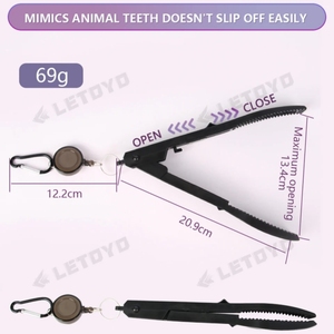 LETOYO <span class=keywords><strong>Pince</strong></span> à poisson en plastique ABS <span class=keywords><strong>Attrape</strong></span>-poisson portable avec boucle télescopique Contrôleur <span class=keywords><strong>Pince</strong></span> de pêche <span class=keywords><strong>Pince</strong></span> à lèvre de poisson - Product Image 3