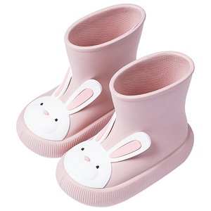 Bottes de pluie légères et colorées, personnalisables, avec protection de la cheville, bottes de pluie imperméables pour enfants, style dessin animé mignon - Product Image 2