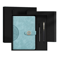 Ensemble cadeau d'affaires avec carnet A5, stylo métallique et recharge, logo personnalisé, cadeau d'entreprise pour le bureau