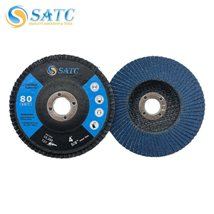 Disques à lamelles en zircone SATC 100 mm, grain 36-320, disques de meulage de type 27/29 de 4 pouces pour meuleuse d'angle - pour le <span class=keywords><strong>ponçage</strong></span> du métal et du <span class=keywords><strong>bois</strong></span> - Product Image 1