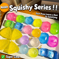 Nouveauté : Jouets anti-stress à rebond lent en maltose souple, à paillettes dorées, motifs Poupée de neige, Fraise et Cœur, pour adolescents
