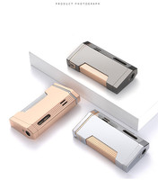 KY meilleur cadeau presse allumage allume-cigare Double feu Jet torche en alliage de Zinc en gros briquets en vrac