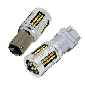 T20 T25 3156 3157 Switchback Led Lamp Dual Color Lights 2016 Chip 72smd Auto Tail Rem Stop Gloeilampen 1156 1157 Led