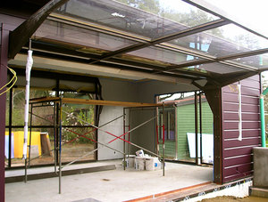 <span class=keywords><strong>Porte</strong></span> <span class=keywords><strong>de</strong></span> <span class=keywords><strong>garage</strong></span> moderne inclinable personnalisée isolée motorisée au-dessus <span class=keywords><strong>de</strong></span> la tête Plaque entière en verre sans rail personnalisée - Product Image 5