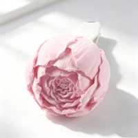 Diffuseur d'huiles essentielles en céramique fait main, fleur de pivoine rose en porcelaine, parfum d'ambiance pour la maison, désodorisant de voiture en plâtre aromatique