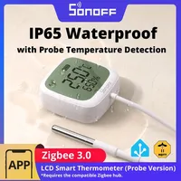 Pour SONOFF SNZB-02LD Zigbee3.0 étanche thermomètre intelligent sonde écran LCD pour réfrigérateur aquarium cave à vin Android Via