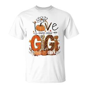 T-shirt d'Halloween « J'aime être appelée Gigi, grand-mère » avec motif citrouille d'automne - Product Image 1
