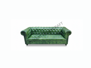 3 Seater Chesterfield <b>Sofa</b> Luxurious Upholstered Leather Design Classic Button Tufted Comfortable Deep Seating Stylish Durable - Product Image 6