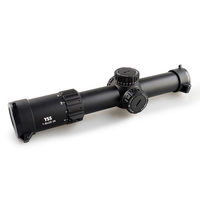 Lunette tactique 1-8x28IR SFP 1000G résistante aux chocs, étanche IPX7 avec lumières rouges et vertes