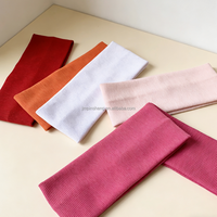 Bandeau coréen large élastique antidérapant réutilisable pour femme, idéal pour le lavage du visage, le maquillage, le sport, le SPA et le yoga, personnalisable en tricot
