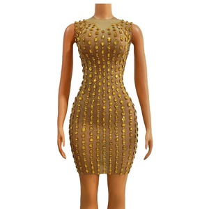 Trang phục chính thức đính cườm sequin Rhinestone ăn mặc cho Câu Lạc Bộ bên trang phục cho phụ nữ - Product Image 1