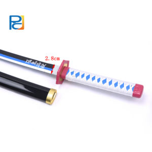 Épée en bambou authentique style anime <span class=keywords><strong>Katana</strong></span>, jouet, service tout-en-un pour Demon Slayer <span class=keywords><strong>Tomioka</strong></span> Giyuu - Product Image 3