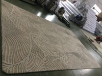 Tapis de salon beige en relief tridimensionnel, style européen et américain, simple et luxueux, pour salon, bureau italien, vestiaire, chevet
