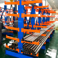 Étagère cantilever à revêtement en poudre Smartlog, rayonnage cantilever, rayonnage d'entrepôt, rayonnage à palettes pour grand entrepôt logistique