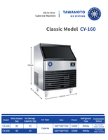 Machine à glaçons commerciale KF-200A 220V avec compresseur SECOP et pompe à eau PLC, capacité 45 kg, facile à utiliser