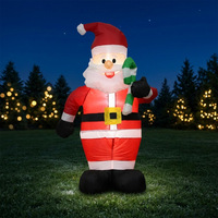 Décoration de Noël gonflable portable de 1,2 mètre avec éclairage LED, en polyester, plusieurs tailles disponibles