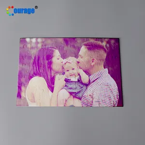 unique paper love text type custom print puzzle blank sublimation puzzle as gift