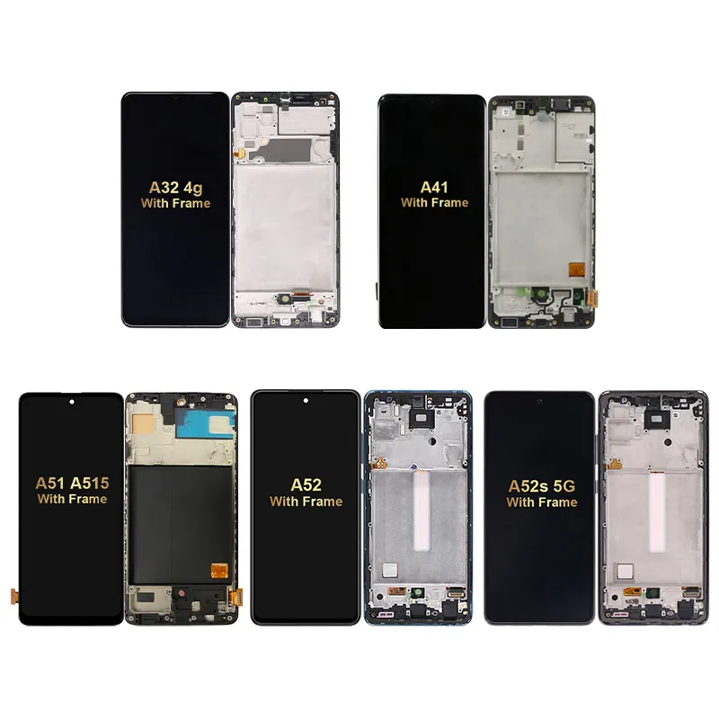 Lcds Replacement Display For Samsung A32 4g A41 A51 A515 A52 A52s 5G A54 With Frame Touch Screen Digitizer Assembly