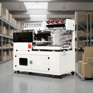 Machine d'emballage rétractable automatique FQL-450L avec scellage thermique et découpe à froid pour film en rouleau et sacs - Product Image 1