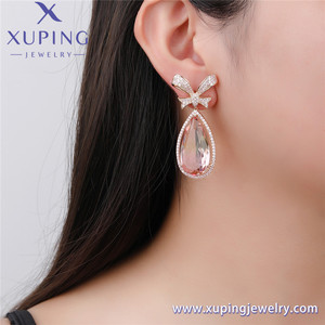 YSearring-586 xuping-pendientes de plata de primera ley para mujer, aretes pequeños, plata esterlina 18, zirconia, circonita, zirconita, color dorado, 18K - Product Image 2