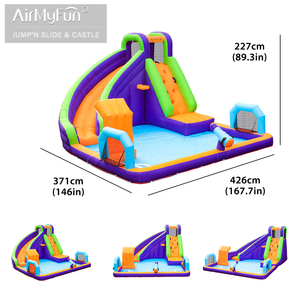 AirMyFun Patio trasero doméstico exterior Camping al aire libre juego de niños fiesta inflable pequeño gorila de salto de dibujos animados con niños - Product Image 2
