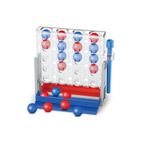 Jeu de Table Interactif Éducatif de Bataille de Stratégie : Jeu de Billes en Plastique « Aligner 4 » pour Enfants – Amusement à Domicile