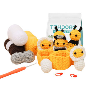2026 New Bees <b>Crochet</b> Animal <b>Kit</b> Starter <b>Kit</b> with Step-by-Step Video Tutorials Learn to <b>Crochet</b> <b>Kits</b> for Adults and Kids - Product Image 1