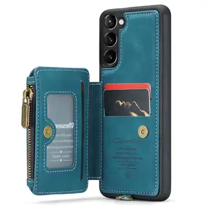 Caseme กระเป๋าใส่บัตรหนัง PU เคสโทรศัพท์แบรนด์สำหรับ Samsung Galaxy S23 PLUS เคสกระเป๋าสตางค์