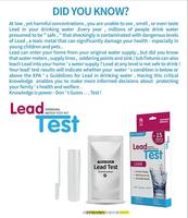 Kit de Test d'eau au plomb, série 0-15ppb, pour test domestique