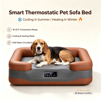 Intelligentes Hundebett für Mittelgroße Hunde, Kühlendes und Heizendes Haustier-Sofa, Sommer- und Winterkomfort