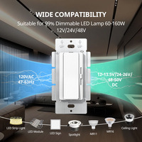 Conducteur LED CC 60w 30w + variateur 2 en 1, sortie 300mA à 2100mA, variateur mural intelligent 120vac pour éclairage LED intérieur