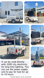 Мобильная дизельная солнечная осветительная вышка на прицепе, портативная светодиодная система освещения для строительства, горнодобывающей промышленности, мероприятий на открытом воздухе, экстренного использования - Product Image 2