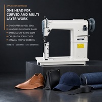 Nouvelle machine à coudre industrielle 810 à tête ronde, point noué, pied entraîneur, point de surjet 10-13mm, pour cuir et chaussures