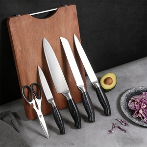 New Arrival 7-piece Cooking Chef Slicing <b>Knife</b> <b>Set</b> Scissor <b>Sharp</b> <b>Knives</b> Stainless Steel Kitchen <b>Knife</b> <b>Set</b> with Block - Product Image 6