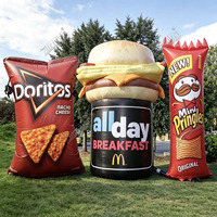 Réplique alimentaire gonflable personnalisée Zhenmei de frites et de logo publicitaire pour la promotion extérieure des restaurants et la décoration d'événements
