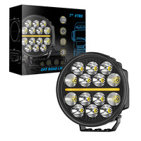 Luz de Trabajo LED de 7 Pulgadas y 14 LED, Lámpara Antiniebla Todoterreno de Alta Resistencia para Camiones Europeos Scania, Volvo, MAN, Mercedes, DAF, Iveco
