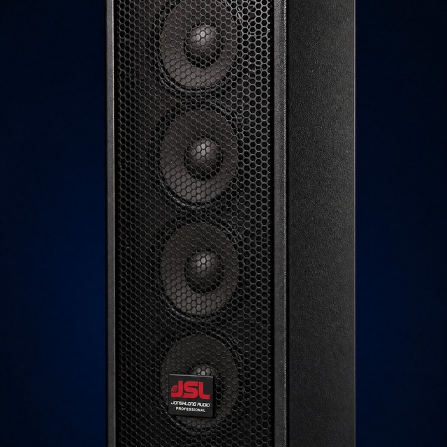 JSL Passive Full-Range Column Array Loudspeaker Waterproof Design Built-In Microphone 200W Output Power for Speech Fixed