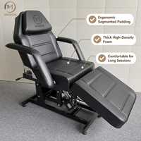 Fauteuil de Soin Électrique Professionnel à 1 Moteur pour Salon de Beauté et Spa, Chaise de Tatouage Moderne Réglable, Option Salon, Blanc/Noir